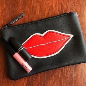 MAC cosmetic pouch & mini lipstick & mini lipglass